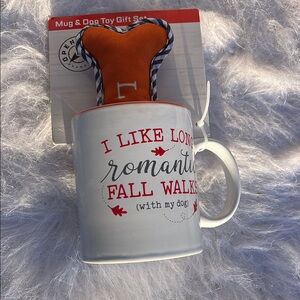 Orange and White Mug & Dog Toy Gift Set